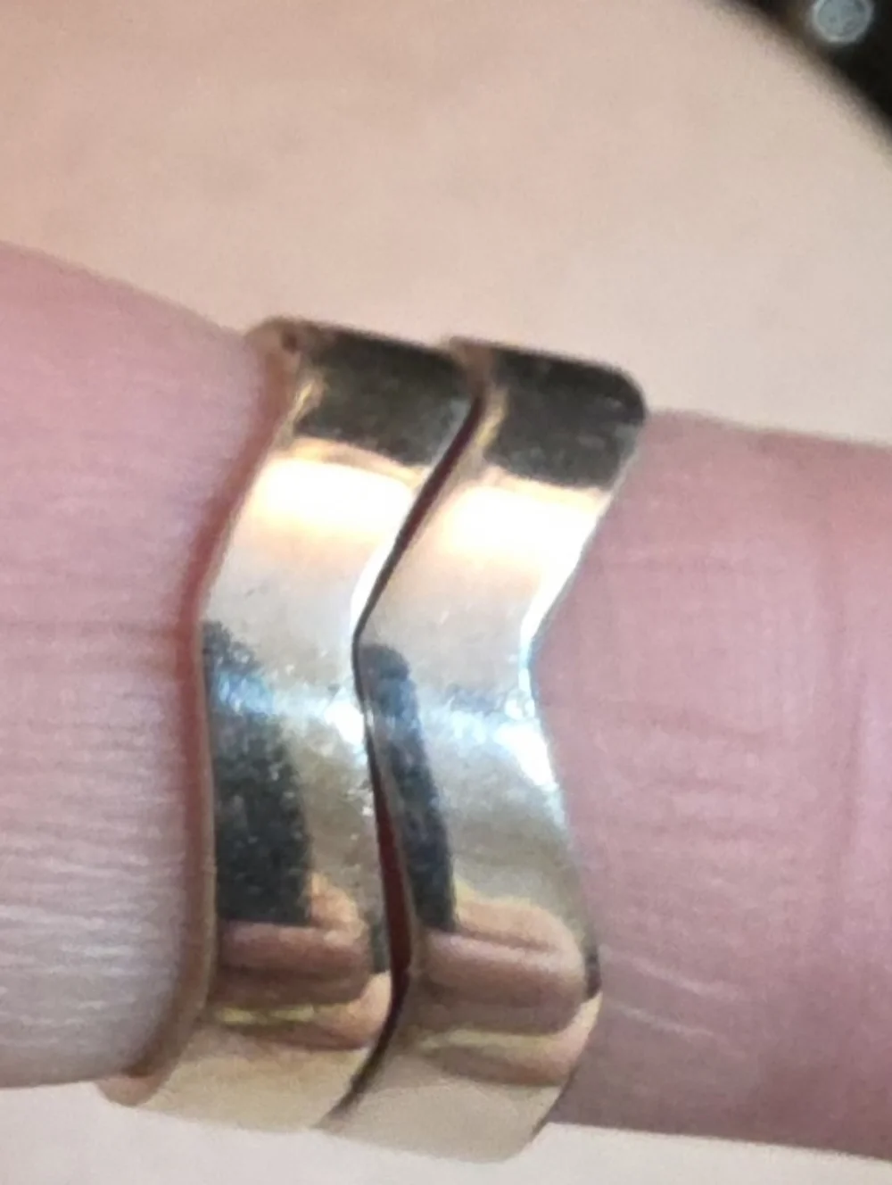GENUINE PEARL 925 STERLING SILVER STACKING RINGS Size 6 - Picture 3 of 6